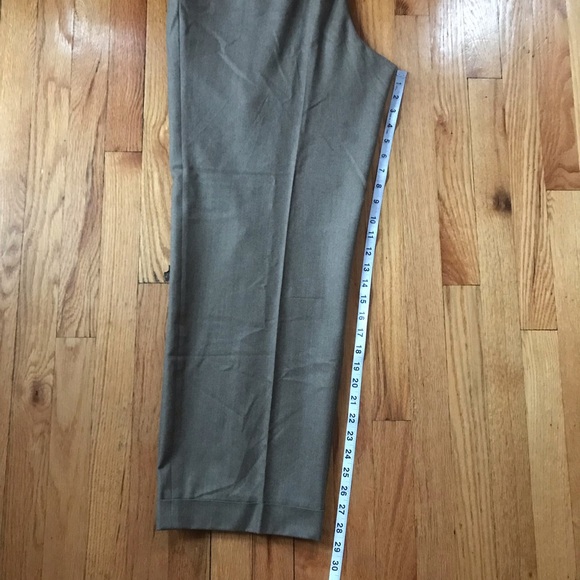 Jack Victor Men's Pleated Dress Pants Super 120s Italian Wool Taupe 36x29 - Picture 12 of 12